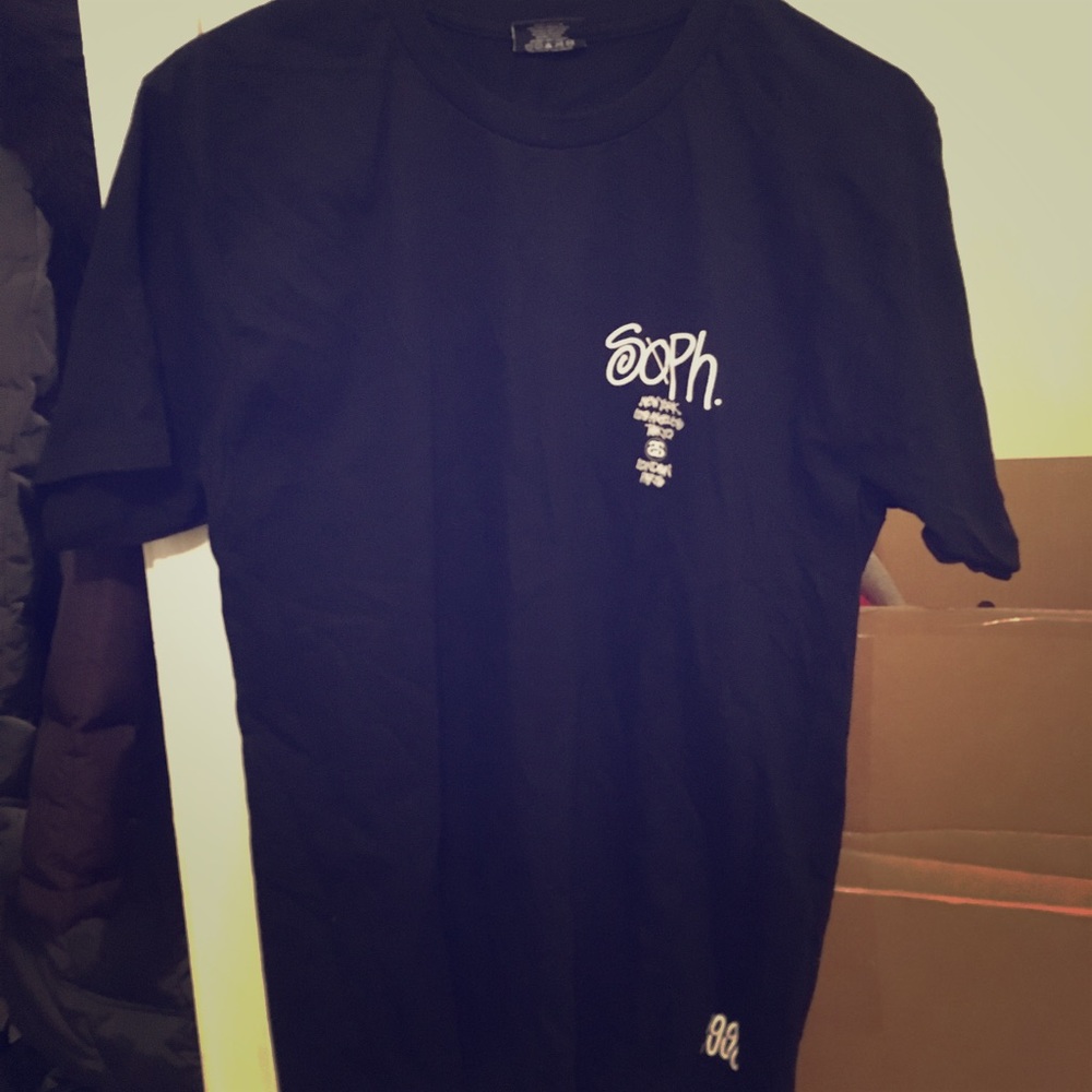 Stussy brand t-shirt black world tour